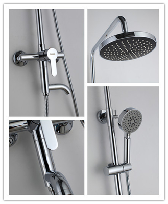 Rotating Wall Mounted Shower Mixer Taps Two hole FOR hand shower
