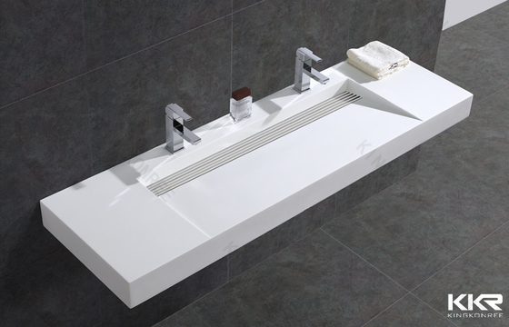 Modern Wall Hung Acrylic Solid Surface Bsin and Sink for Bathroom